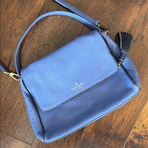 Kate Spade Vibrant Blue Shoulder Bag with Tassel